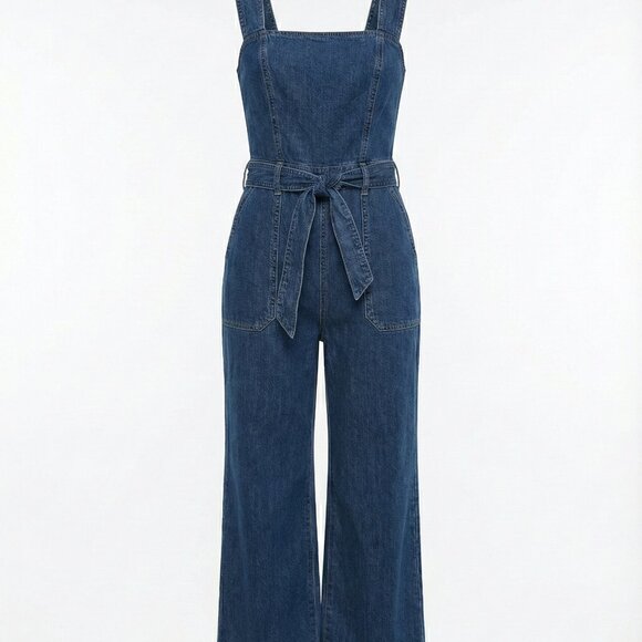 RACHEL Rachel Roy Dark Blue Denim Jumpsuit - Picture 1 of 6